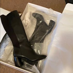 Black leather boots. Brand new!